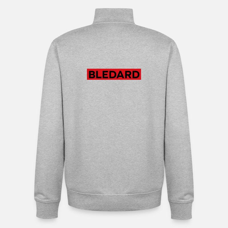 Bledard - Sweat zippé unisexe en coton bio Stanley/Stella - gris chiné