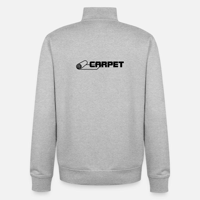 Logo des rouleaux de moquette - Sweat zippé unisexe en coton bio Stanley/Stella - gris chiné