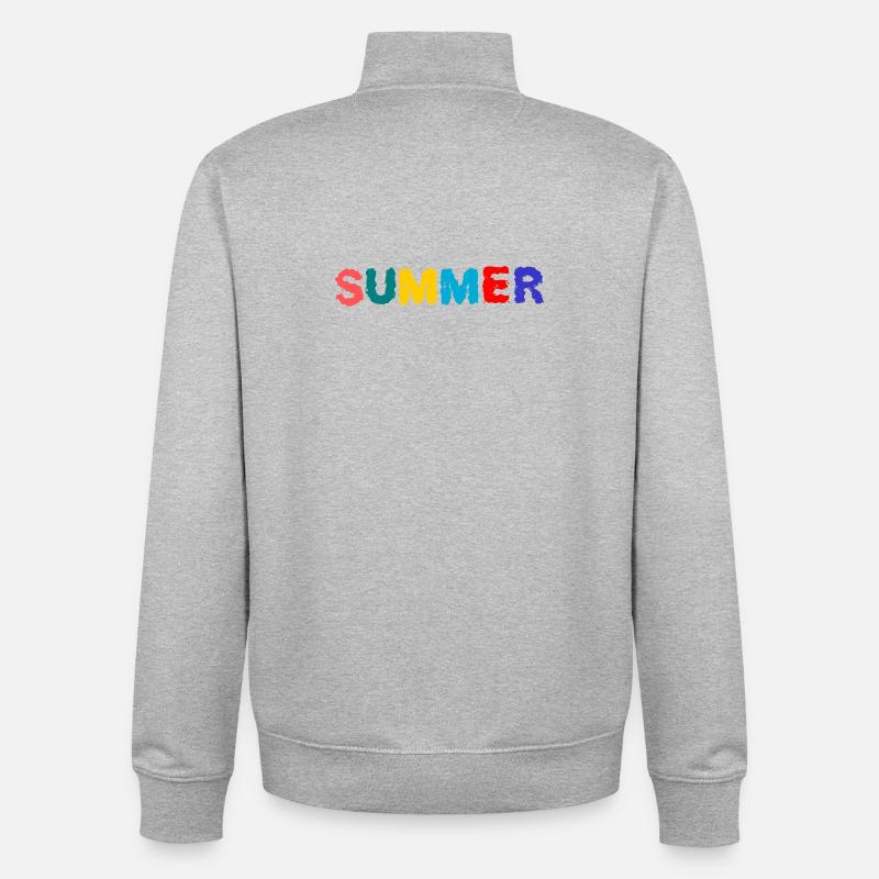 MAÎTRESSE. MAÎTRE. PROFESSEUR. ECOLE - Sweat zippé unisexe en coton bio Stanley/Stella - gris chiné