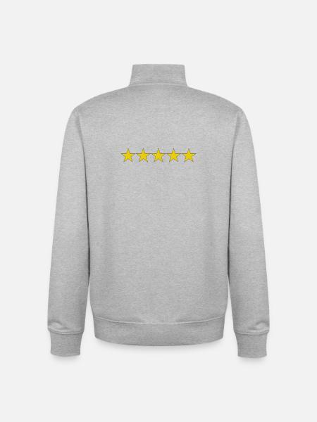 Chase Stars/Wanted Level - Unisex Organic Zip Sweatshirt by Stanley/Stella - heather grey