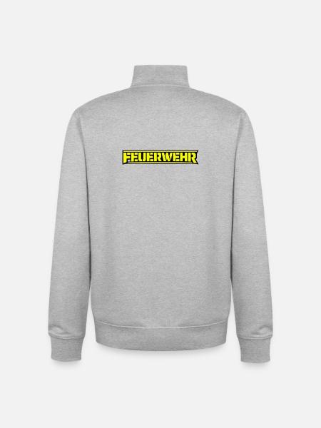 Fireworks Neon Lettering - Unisex Organic Zip Sweatshirt by Stanley/Stella - heather grey