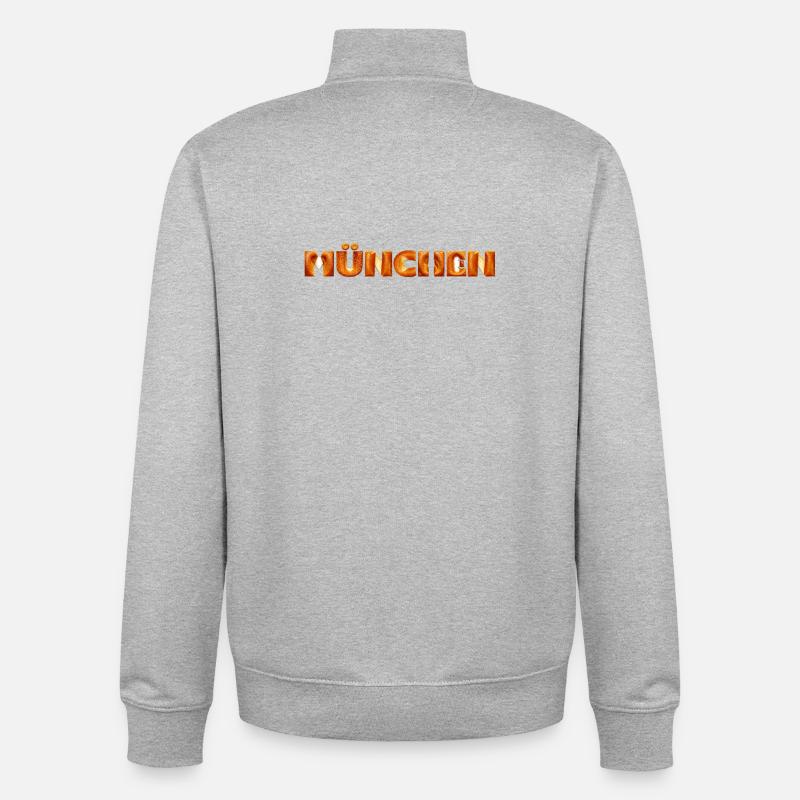 Munich - Sweat zippé unisexe en coton bio Stanley/Stella - gris chiné