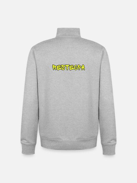 RESTECPA – Lustiges Straßen-Slang-Textdesign Graffiti - Unisex Organic Zip Sweatshirt von Stanley/Stella - Grau meliert