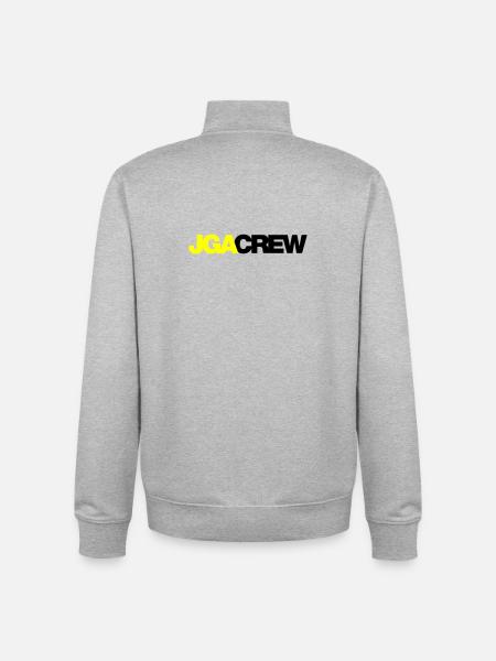 Bachelor Party Crew - Emblem - Unisex Organic Zip Sweatshirt by Stanley/Stella - heather grey