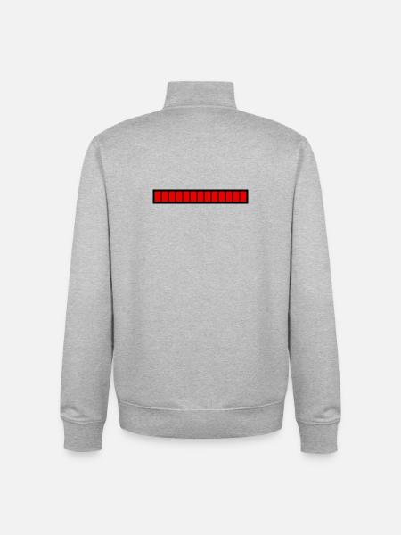 Rectangle loading bar Black Red (100%) - Unisex Organic Zip Sweatshirt by Stanley/Stella - heather grey