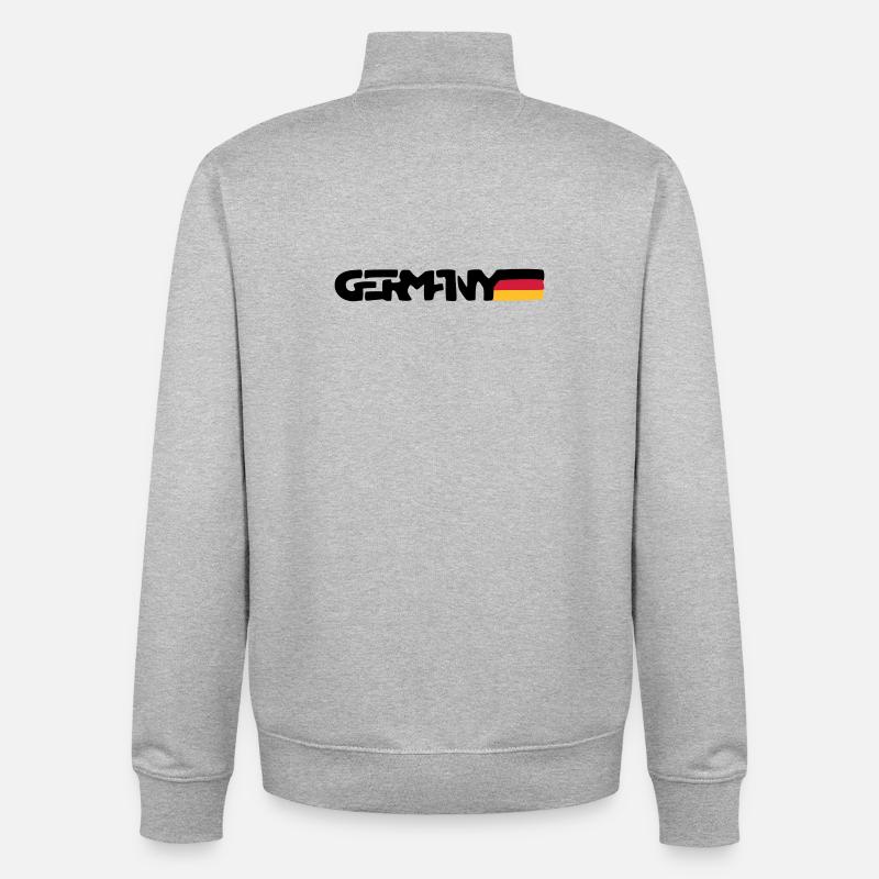 Germany - Unisex Organic Zip Sweatshirt by Stanley/Stella - heather grey