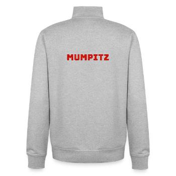 Alles totaler Mumpitz! - Unisex Organic Zip Sweatshirt von Stanley/Stella - Grau meliert - Hinten - AI Model Male 185 light (185cm)