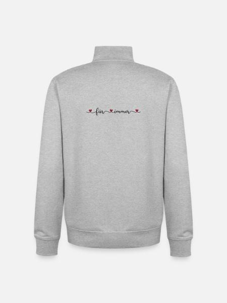 forever - Unisex Organic Zip Sweatshirt by Stanley/Stella - heather grey