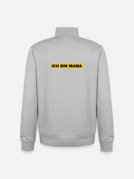 Ich bin MAMA - Unisex Organic Zip Sweatshirt von Stanley/Stella - Grau meliert
