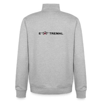 extremal - Unisex Organic Zip Sweatshirt by Stanley/Stella - heather grey - Back - AI Model Male 185 light (185cm)
