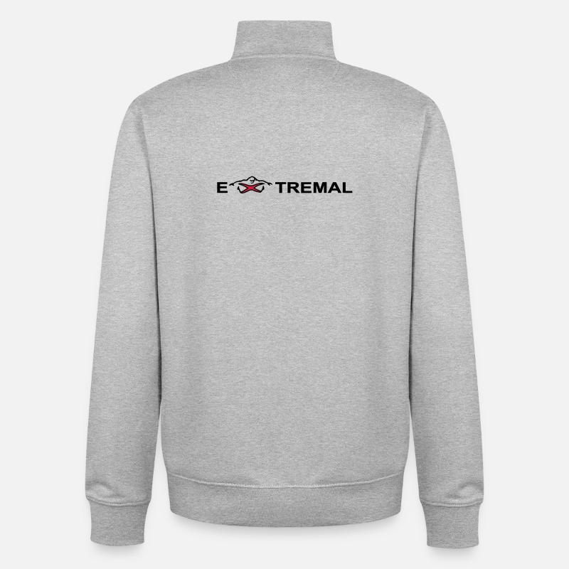 extremal - Sweat zippé unisexe en coton bio Stanley/Stella - gris chiné