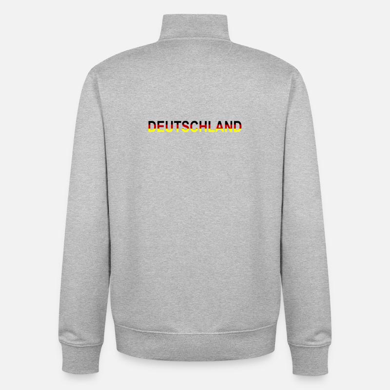 Deutschland Design - Unisex Organic Zip Sweatshirt von Stanley/Stella - Grau meliert