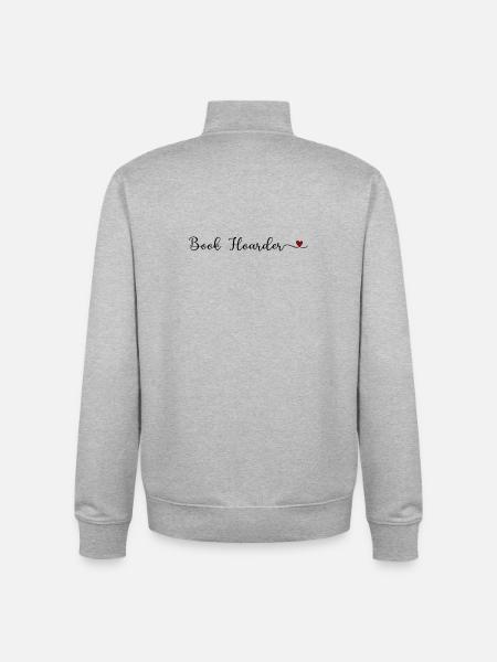 Book Collector - Unisex Organic Zip Sweatshirt by Stanley/Stella - heather grey