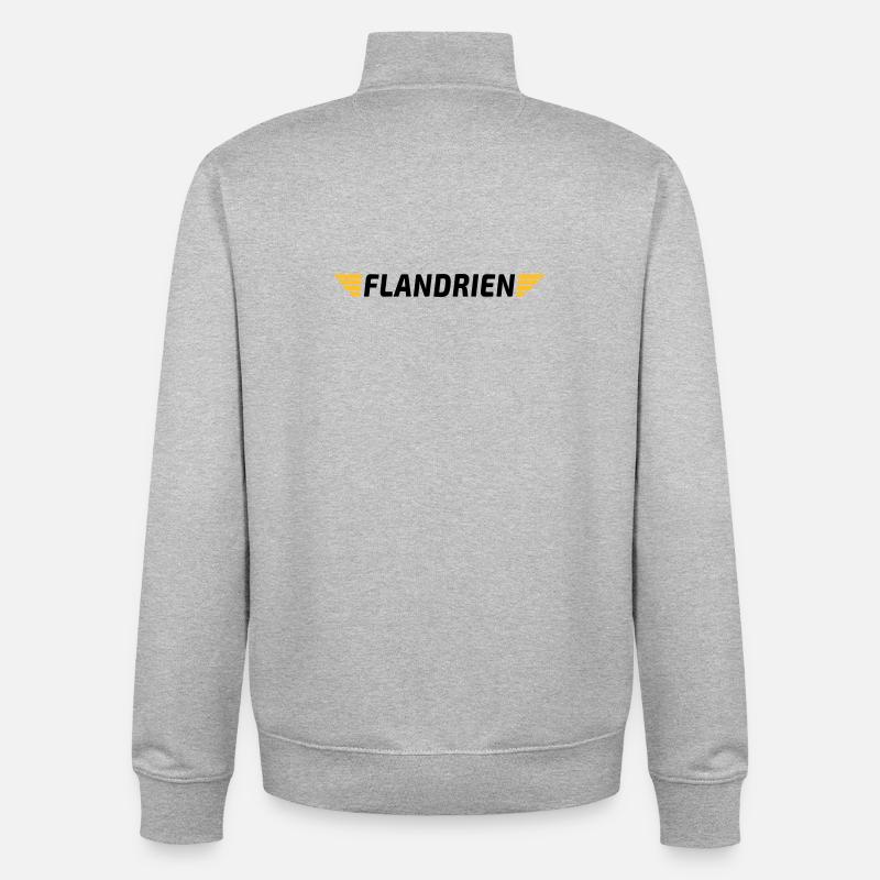 Flandrien - Unisex Organic Zip Sweatshirt von Stanley/Stella - Grau meliert