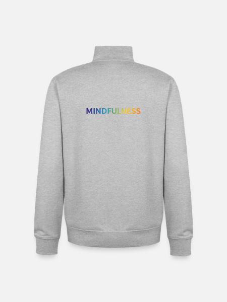 Mindfulness - Unisex Organic Zip Sweatshirt by Stanley/Stella - heather grey