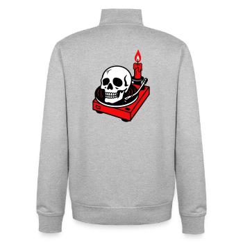 Black Metal - Unisex Organic Zip Sweatshirt von Stanley/Stella - Grau meliert - Hinten - AI Model Male 185 light (185cm)