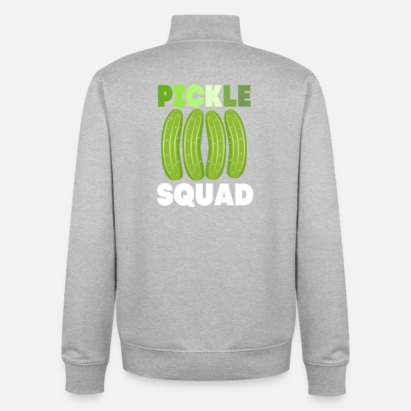 Cornichon concombre - Sweat zippé unisexe en coton bio Stanley/Stella - gris chiné