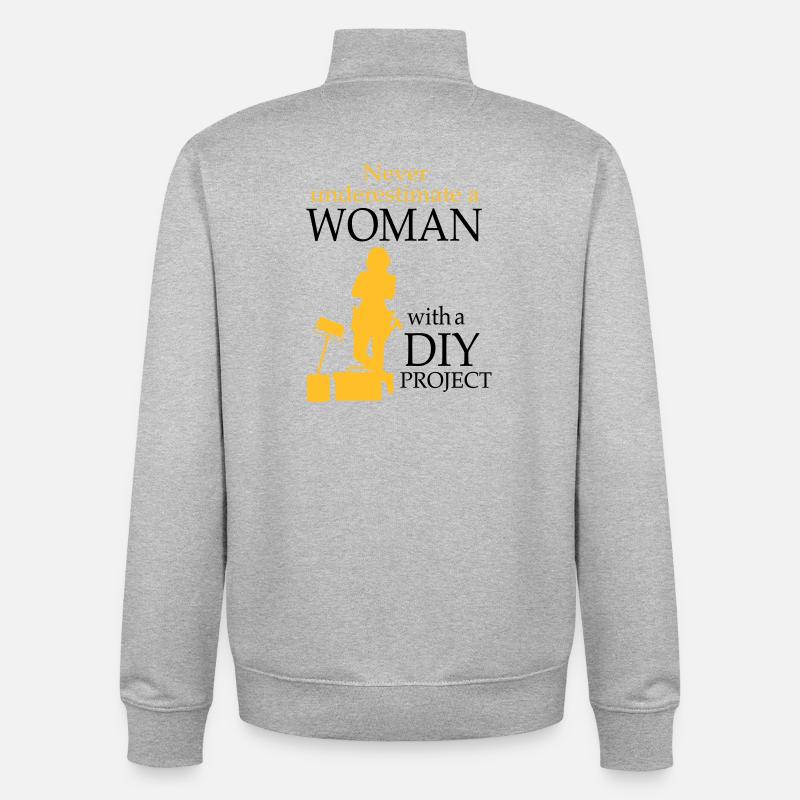 2541614 128189769 DIY - Unisex Organic Zip Sweatshirt by Stanley/Stella - heather grey