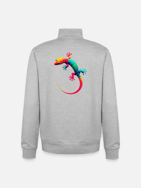 Gecko - Unisex Organic Zip Sweatshirt von Stanley/Stella - Grau meliert