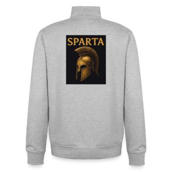 Sparta – Strength & Honor - Unisex Organic Zip Sweatshirt von Stanley/Stella - Grau meliert - Hinten - AI Model Male 185 light (185cm)