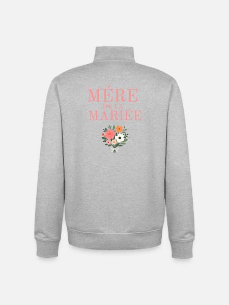 Mère de la Mariée  - Sweat zippé unisexe en coton bio Stanley/Stella - gris chiné