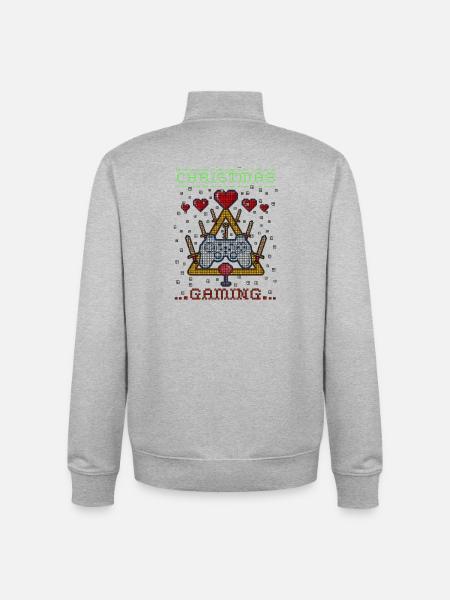 Weihnachten - Unisex Organic Zip Sweatshirt von Stanley/Stella - Grau meliert