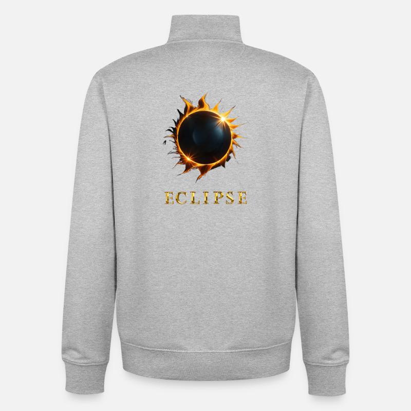 Eclipse - Sweat zippé unisexe en coton bio Stanley/Stella - gris chiné