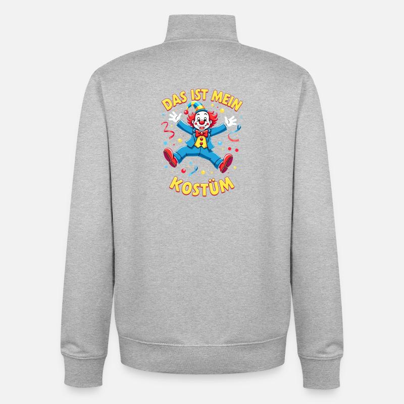 Carnaval costumé Politicien Carnaval - Sweat zippé unisexe en coton bio Stanley/Stella - gris chiné