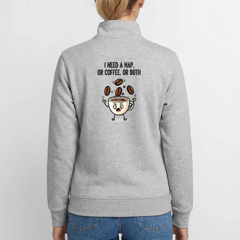 Nickerchen oder Kaffeetassen-Stimmung Unisex Organic Zip Sweatshirt von Stanley/Stella