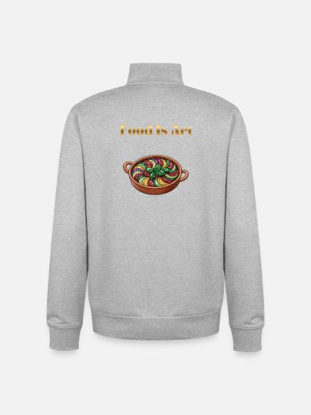 Food Is Art ... Ratatouille - Unisex Organic Zip Sweatshirt by Stanley/Stella - heather grey