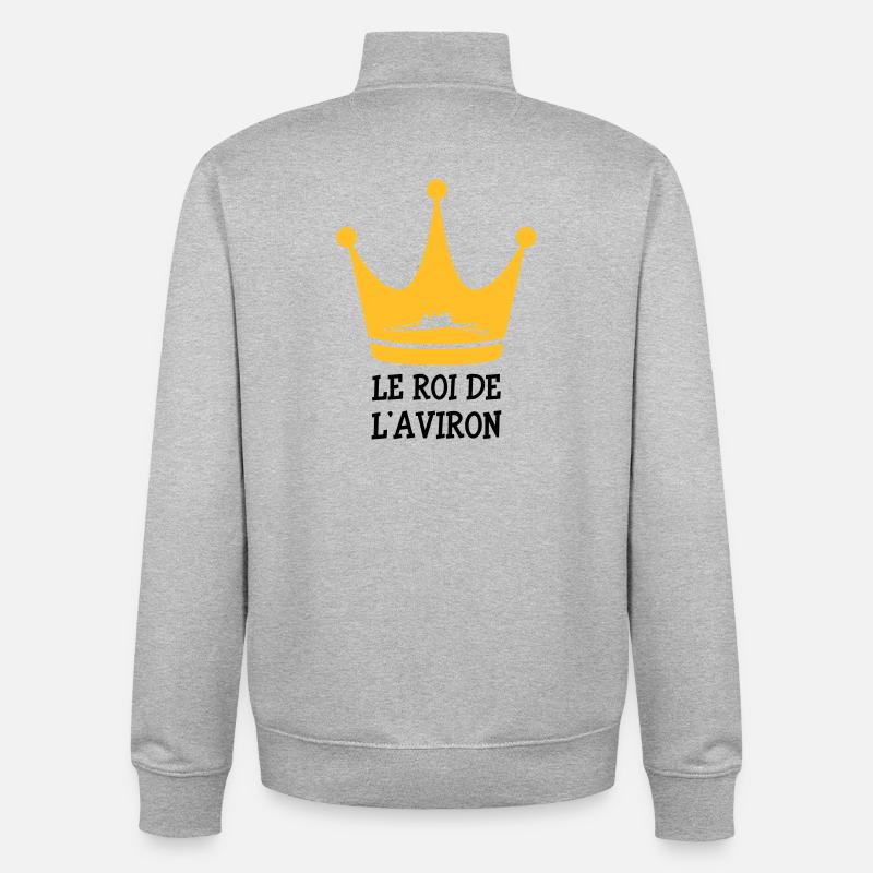 Rowing / Rower / Rudern / Ruderer - Unisex Organic Zip Sweatshirt von Stanley/Stella - Grau meliert