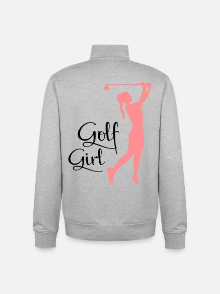 golf - Unisex Organic Zip Sweatshirt by Stanley/Stella - heather grey