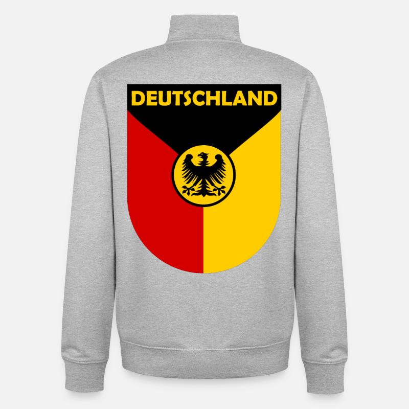 Der deutsche Bundesadler - Unisex Organic Zip Sweatshirt von Stanley/Stella - Grau meliert