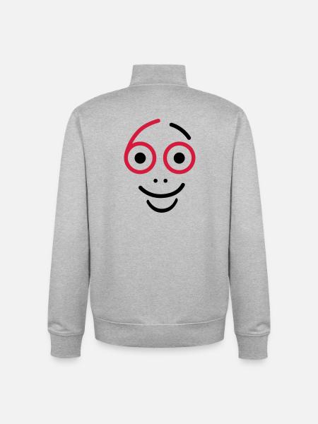 Superbe, 60 ans! - Sweat zippé unisexe en coton bio Stanley/Stella - gris chiné