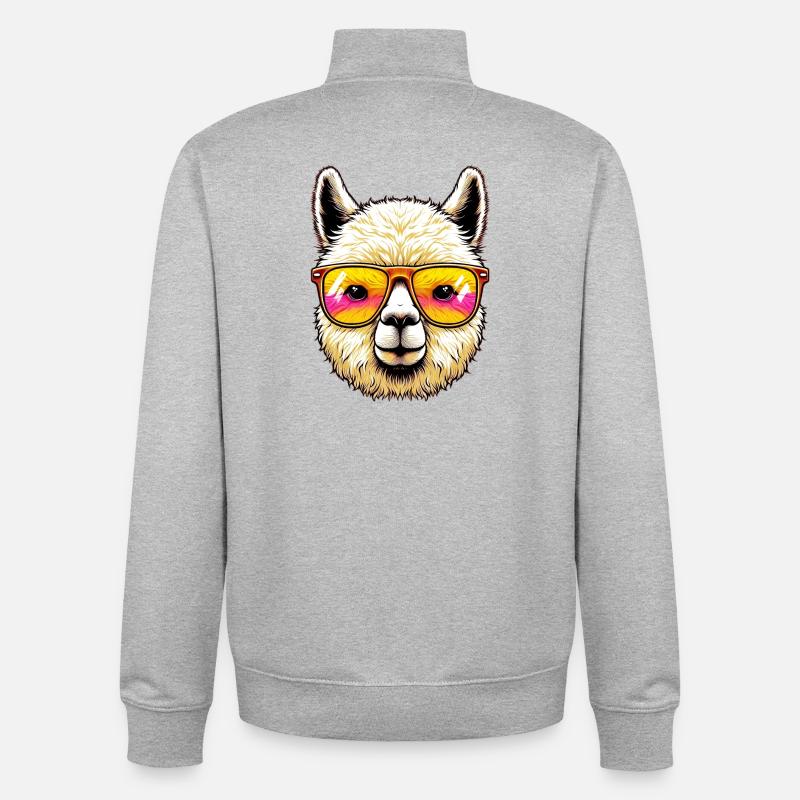 Alpaka - Unisex Organic Zip Sweatshirt von Stanley/Stella - Grau meliert