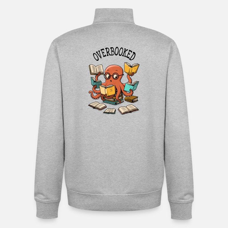 Surbooké - Sweat zippé unisexe en coton bio Stanley/Stella - gris chiné