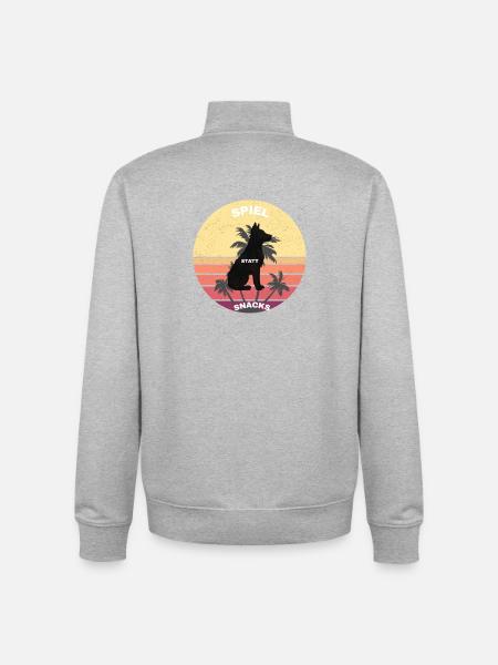 Retro - Unisex Organic Zip Sweatshirt von Stanley/Stella - Grau meliert