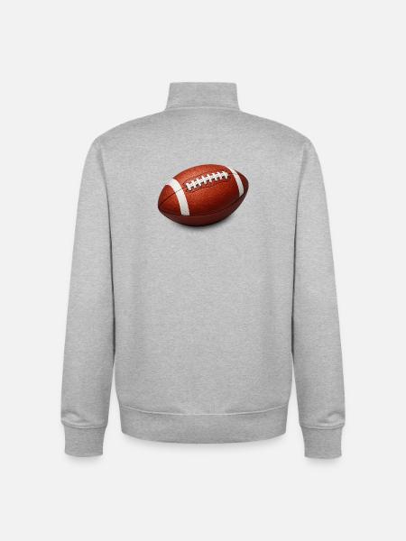 American football - Unisex Organic Zip Sweatshirt by Stanley/Stella - heather grey