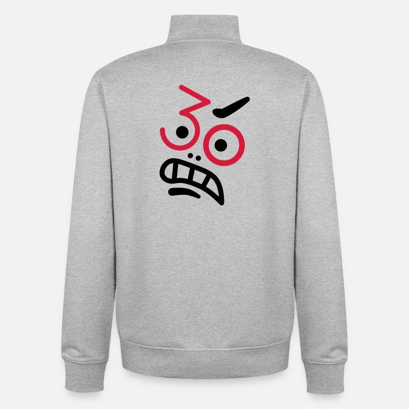 Ups, 30 ans! - Sweat zippé unisexe en coton bio Stanley/Stella - gris chiné