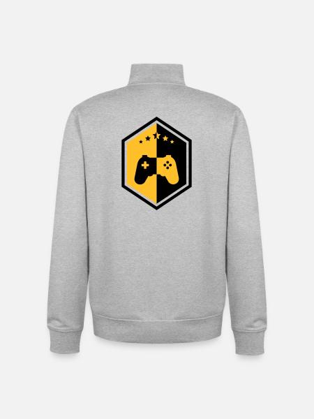 Gamer / Gaming - Unisex Organic Zip Sweatshirt by Stanley/Stella - heather grey