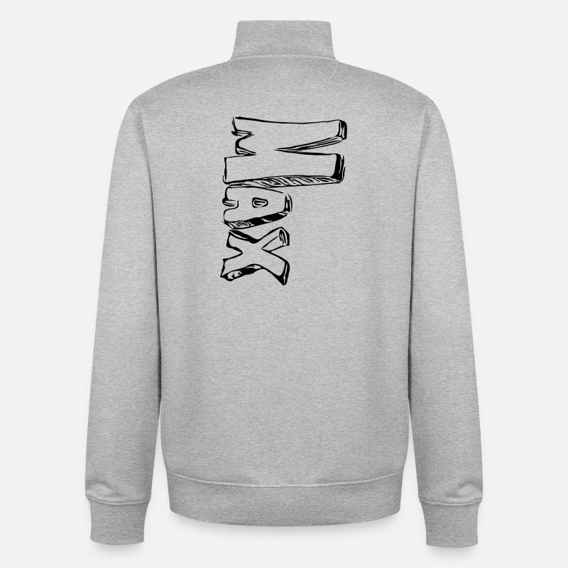 Max - Sweat zippé unisexe en coton bio Stanley/Stella - gris chiné