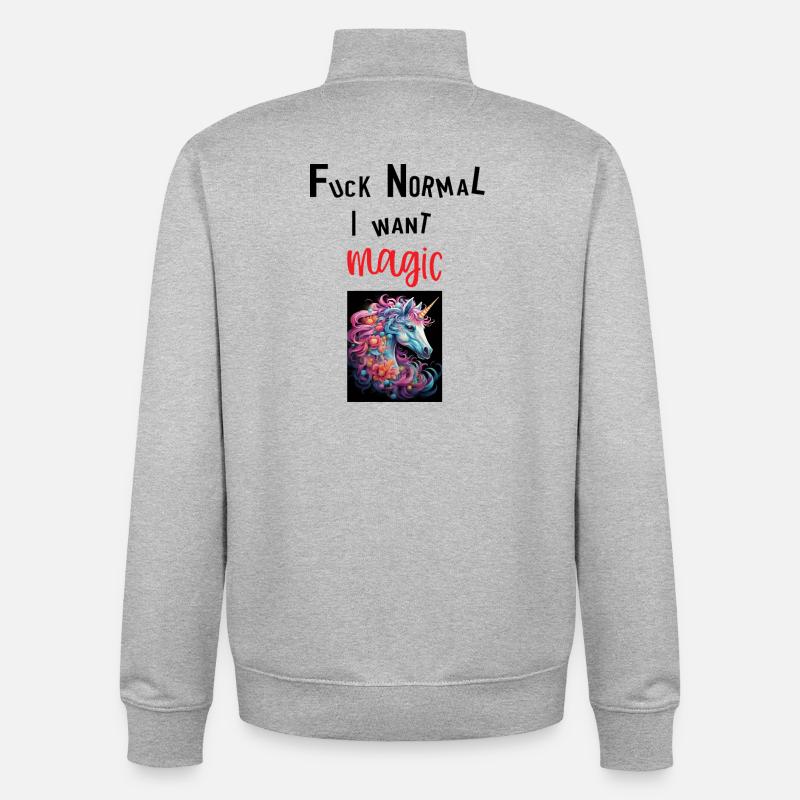 Magic - Unisex Organic Zip Sweatshirt by Stanley/Stella - heather grey