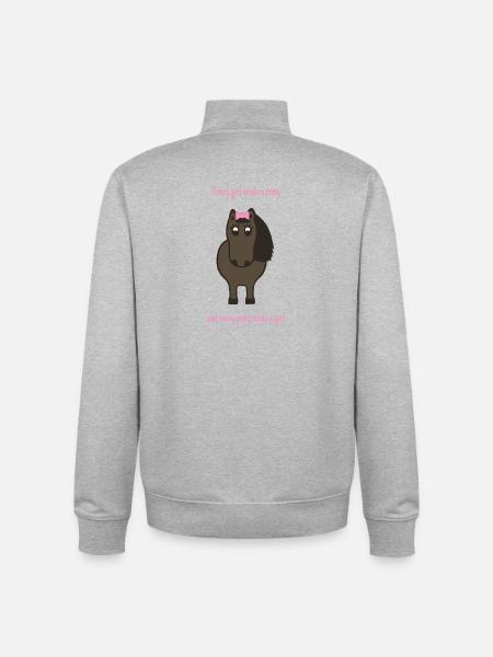 Every girl needs a pony - Unisex Organic Zip Sweatshirt von Stanley/Stella - Grau meliert