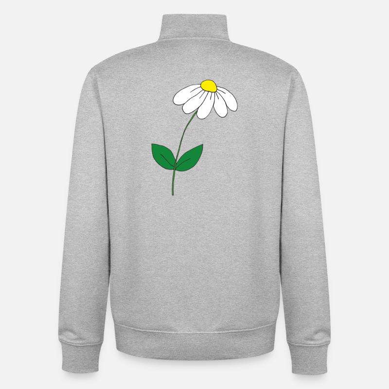 süsses Gänseblümchen - Unisex Organic Zip Sweatshirt von Stanley/Stella - Grau meliert