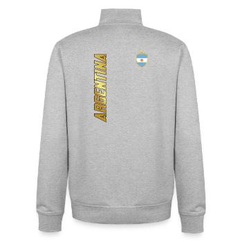 ARGENTINA SPORTY BOLD TYPOGRAPHY - Unisex Organic Zip Sweatshirt by Stanley/Stella - heather grey - Back - AI Model Male 185 light (185cm)