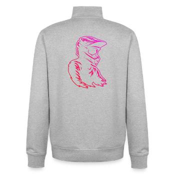 Style motocross pour chaque occasion - Sweat zippé unisexe en coton bio Stanley/Stella - gris chiné - Dos - AI Model Male 185 light (185cm)