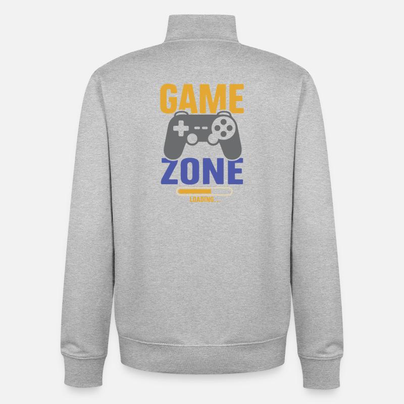 Game - Game Zone. Loading... - Unisex Organic Zip Sweatshirt by Stanley/Stella - heather grey