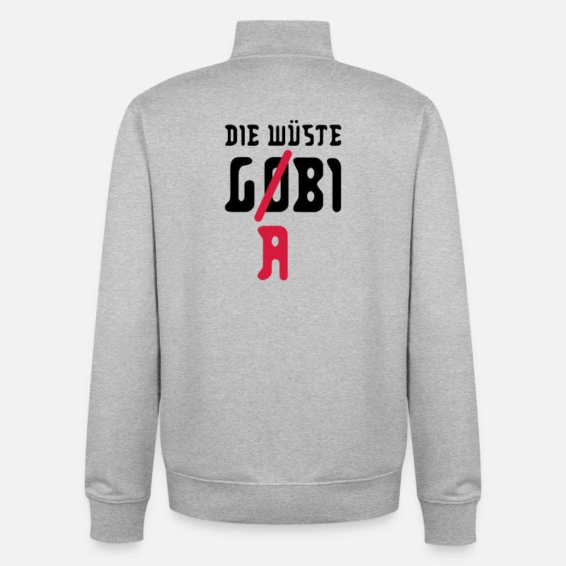 die wüste g(o)(a)bi - Unisex Organic Zip Sweatshirt von Stanley/Stella - Grau meliert