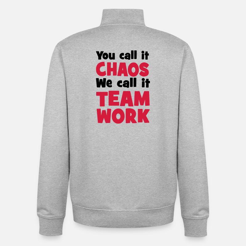 Teamwork - Unisex Organic Zip Sweatshirt von Stanley/Stella - Grau meliert