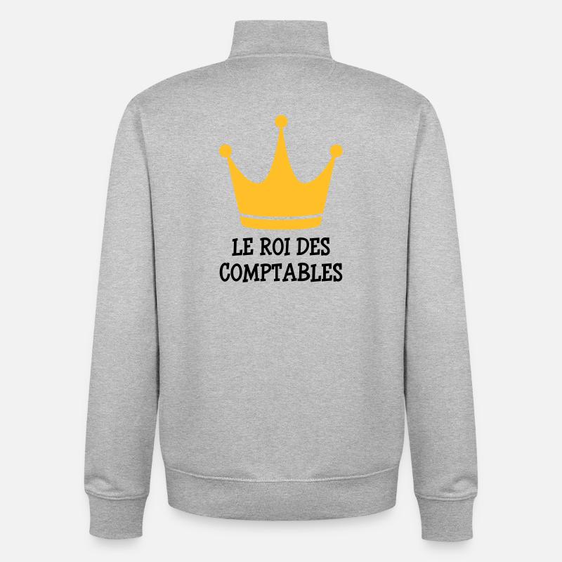 Accountant / Accounting / Comptable / Comptabilité - Unisex Organic Zip Sweatshirt by Stanley/Stella - heather grey